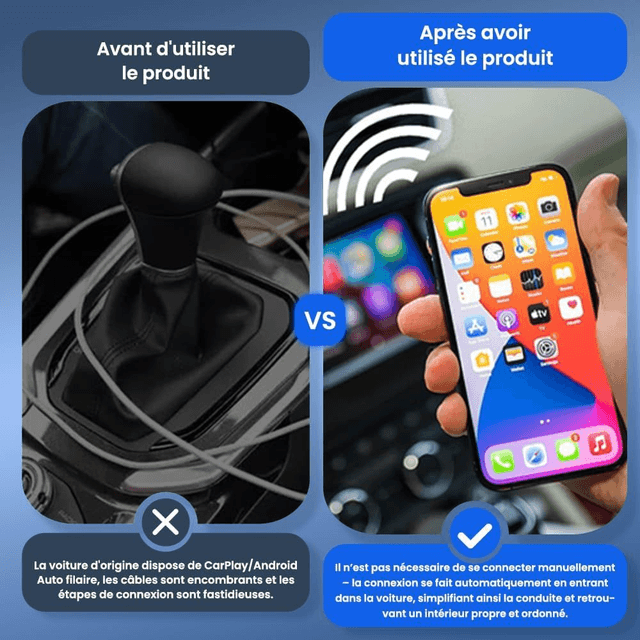 Carlinkit Mini Ultra – Adaptateur CarPlay & Android Auto Sans Fil (USB-A & USB-C)