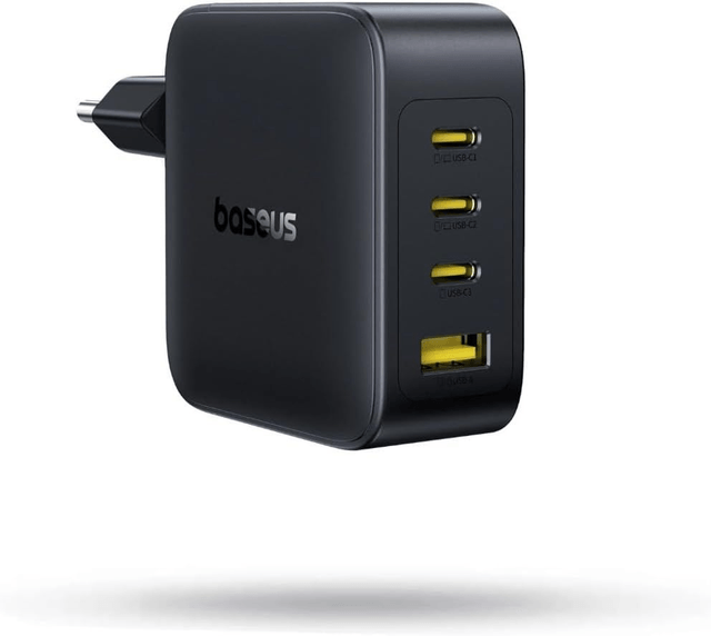 Baseus GaN5 Pro 140W – Chargeur Rapide PPS 4 Ports (3×USB-C + 1×USB-A) pour MacBook, iPhone, Galaxy & iPad