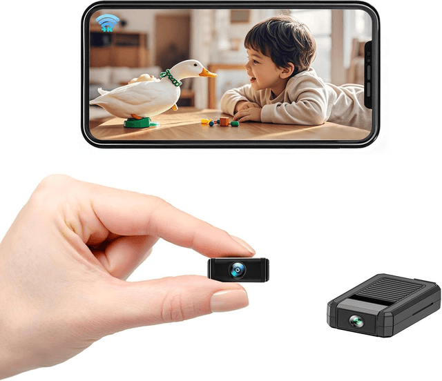 Mini Caméra Wi-Fi 4K – Vision Nocturne &amp; Détection de Mouvement, Surveillance Intérieure avec Application Mobile
