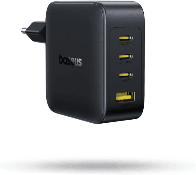 Baseus GaN5 Pro 140W – Chargeur Rapide PPS 4 Ports (3×USB-C + 1×USB-A) pour MacBook, iPhone, Galaxy &amp; iPad