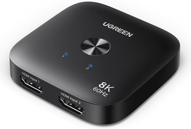 UGREEN Commutateur HDMI 8K 60Hz – Sélecteur Automatique 3 Entrées / 1 Sortie, Compatible PC, PS5, Xbox, Switch, TV et Projecteur