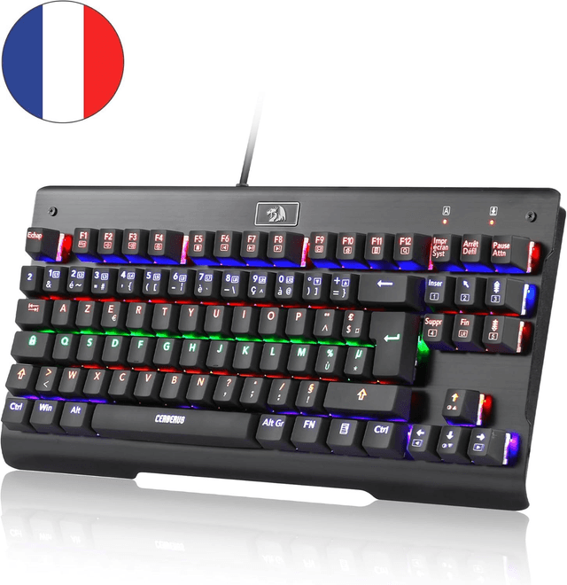 Clavier Mécanique Redragon K561 – Filaire USB, AZERTY Français, RGB Dynamique, Switchs Bleus