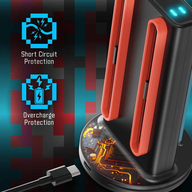 Chargeur Manette Nintendo Switch2 – 4 emplacements avec LED & Éclairage RGB
