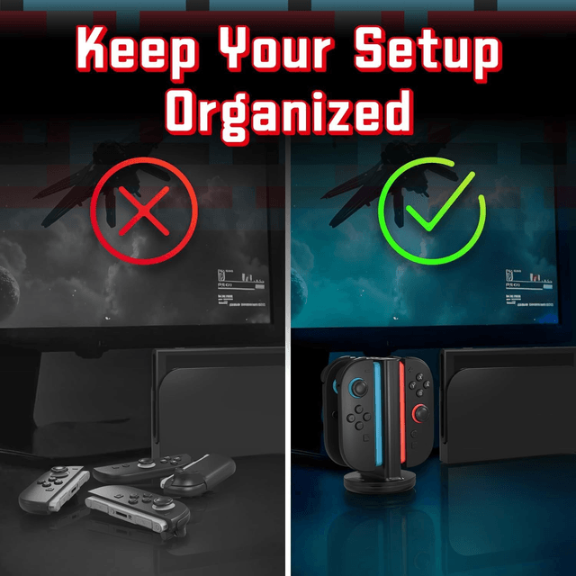 Chargeur Manette Nintendo Switch2 – 4 emplacements avec LED & Éclairage RGB