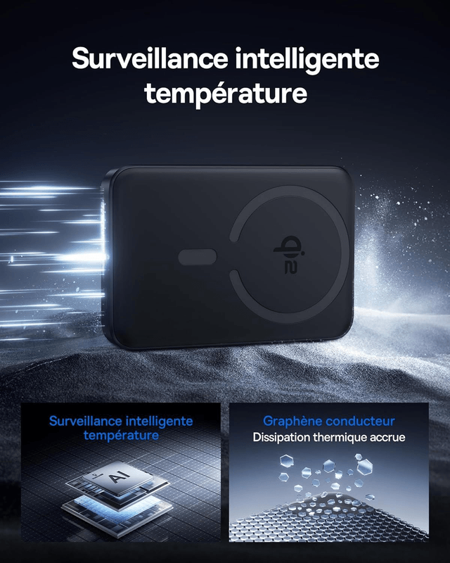 Baseus EnerFill Qi2 – Power Bank Magnétique 10000mAh Certifiée MagSafe